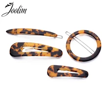 JOOLIM Jewelry Wholesale Tortois Resin Hair Pin On Trendy Jewelry