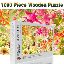 Колибри мозаика с пейзажем 520/1000/1500 штук головоломка для взрослых деревянные пазлы для детей обучающая игрушка