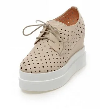 

Female Summer Shoes Chaussure Femme Mesh Shoes High Women Wedges Within The Higher Platform Shoes Zapatos Mujer Z68