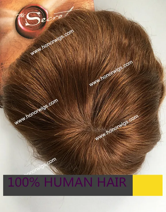 

medium brown hair color men's toupee 5inch 6x8base size stock fast shipping HT351 swiss lace natural straight hair thin skin