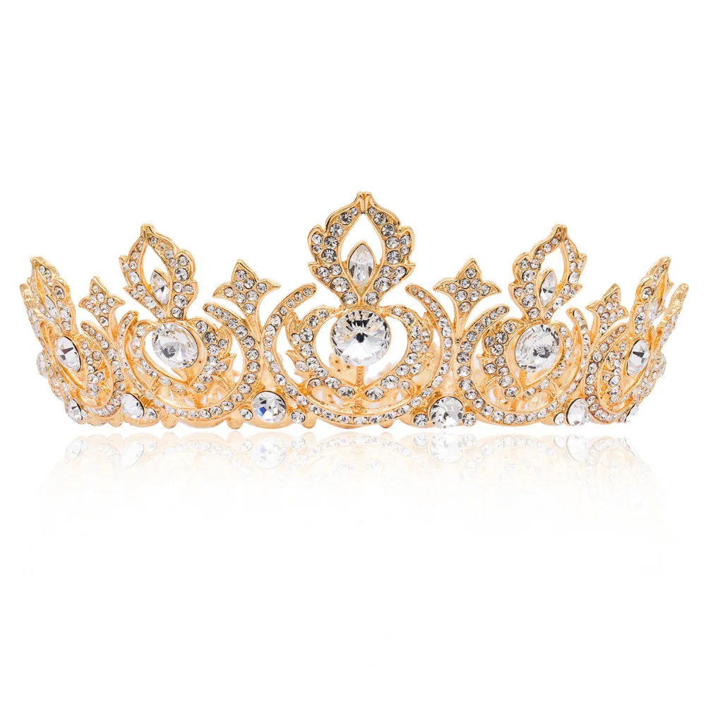 High Quality Flower Tiaras And Crowns Head Austrian Crystals Prom High Quality Flower Tiaras And Crowns Head Austrian Crystals Prom Wedding Tiara Hair Jewelry Designers Brand Sha8642 In From