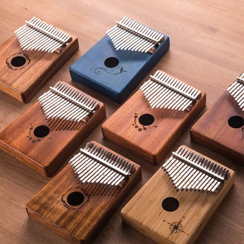 

17 Key Kalimba African Solid Mahogany Thumb Finger Piano Sanza 17 keys Solid Wood Kalimba Mbira Thumb with Accessories