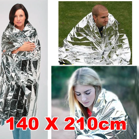 Buy 210cm x 140 cm Portable Waterproof Emergency Blanket Outdoor Survival
