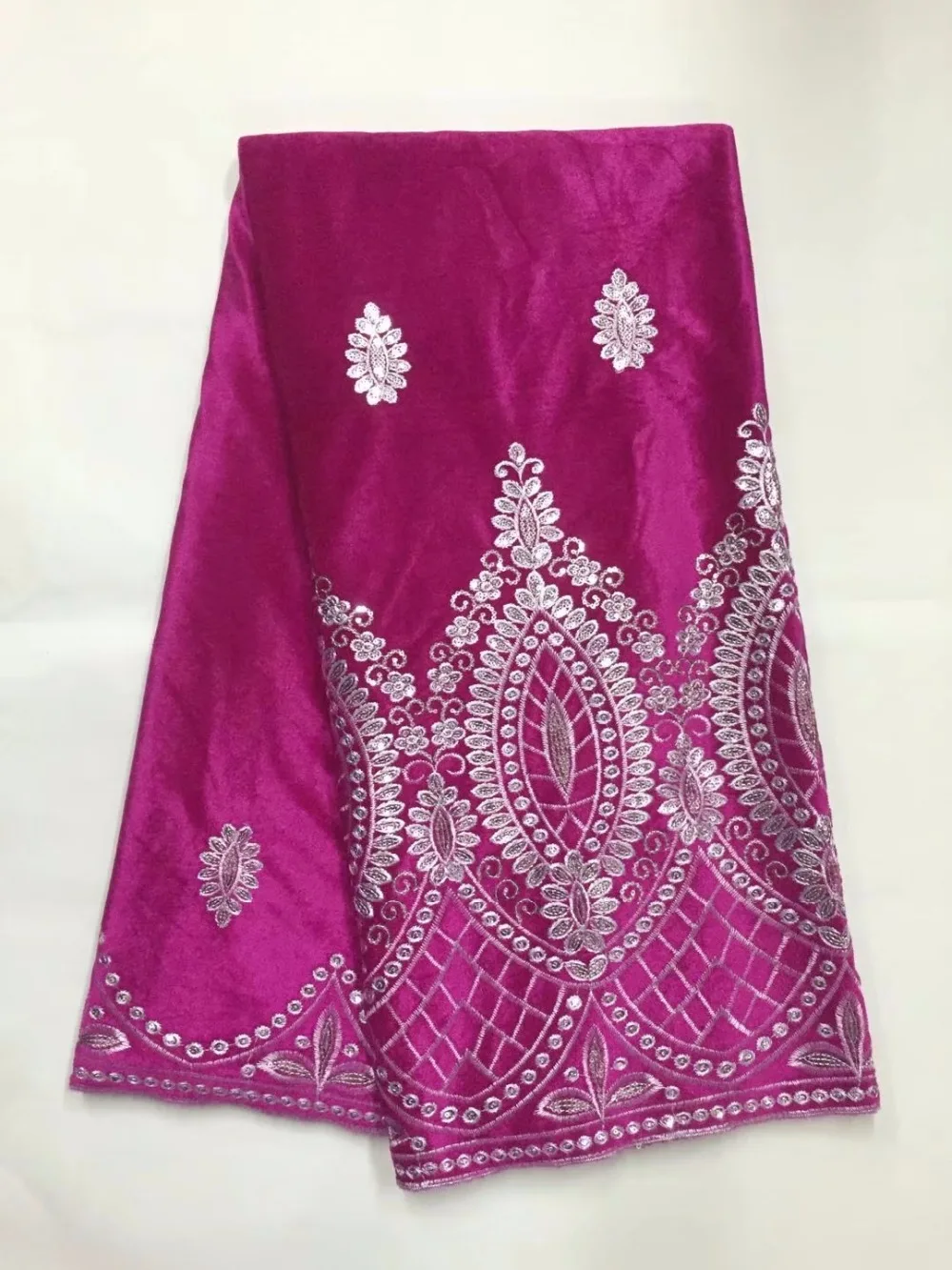 

2018 high quality fashion style soft silk velvet fabric for lady! popular velvet lace fabric with sequins free shipping B8010