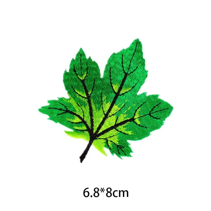8 embroidery maple leaf patches