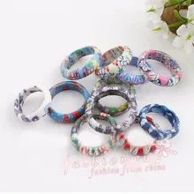 200 шт разноцветные тонкие полимерные глиняные кольца милые Мультяшные детские смешанные кольца