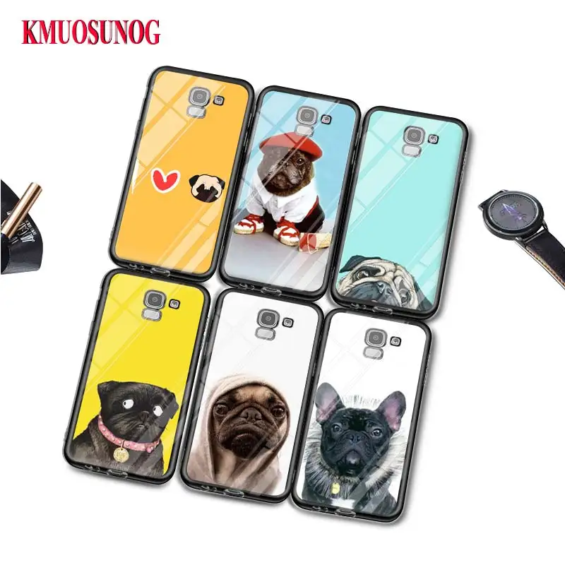 

Black Silicone Case Puppies Dogs Poodle Pug for Samsung Galaxy j8 j7 j6 j5 j4 j3 Plus Prime 2018 2017 2016 Phone Bag Cover