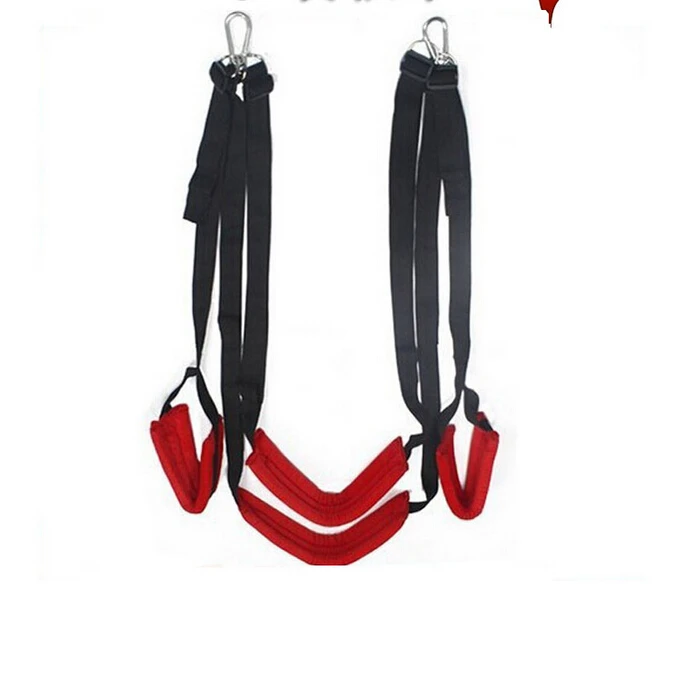 Adult Fetish Leather Leg lift open spreader bondage restraint harness handcuff Sex Game Furniture Sex Swing Hanging Couples