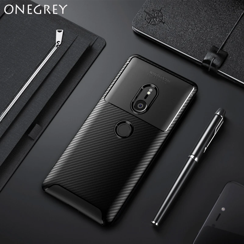 Мягкий силиконовый чехол из углеродного волокна для Sony Xperia Xz3 Xa2 Xz2 Compact премиу