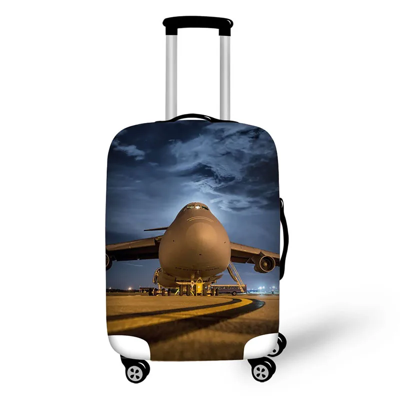 Aircraft print Elastic Thick Luggage Cover for Trunk Case Apply to 18''-32'' Suitcase,Suitcase Protective Cover Travel Accessor