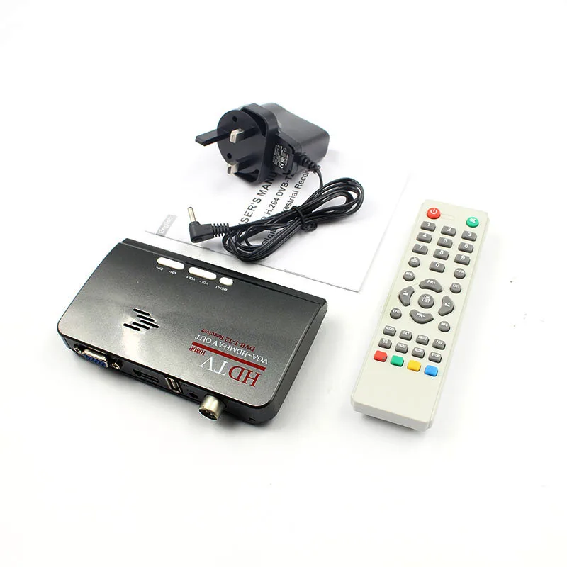 Digital TV Box 1080P HDMI DVB-T DVB-T2 TV Box VGA AV CVBS Tuner Receiver With Remote Control HDMI HD 1080P VGA DVB-T2 (14)
