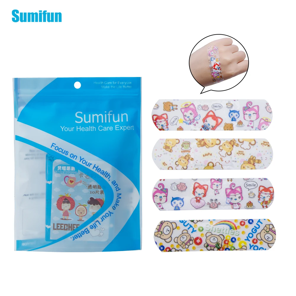 

100pcs Waterproof Cartoon Bandages Hemostasis Band aid Sterile Stickers Adhesive Bandages First Aid For Children C1201