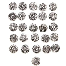 26 шт./лот начальный A-S греческий буквенный Алфавит оснастки ювелирные изделия 18 мм металлическая защелка подходит для браслета с защелкой смеси оптом