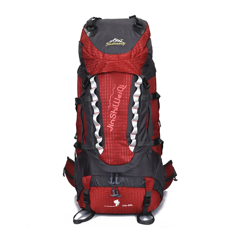 Новинка года 80 литров Система переноски кронштейн открытый альпинизм сумка для мужчин и женщин рюкзак путешествия большой емкости A4357 - Цвет: red