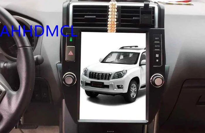 Discount Car PC PAD Tesla Style Multimedia Player Android 7.1 GPS For Land Cruiser Prado LC150 2010 2011 2012 2013 2