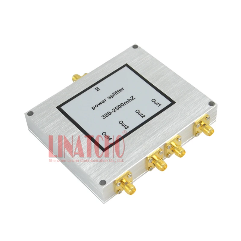 4 Way SMA connector Micro strip Power Splitter 380 2500MHz Signal Booster Repeater Divider 2