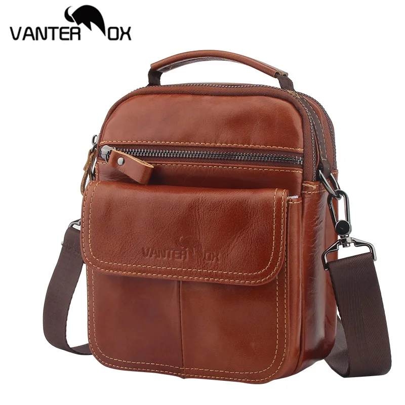 

VANTER OX Shoulder Bags Handbags Business Casual Handbag Men Messenger Bags Male Split Leather Shoulder Bag Large Capacity