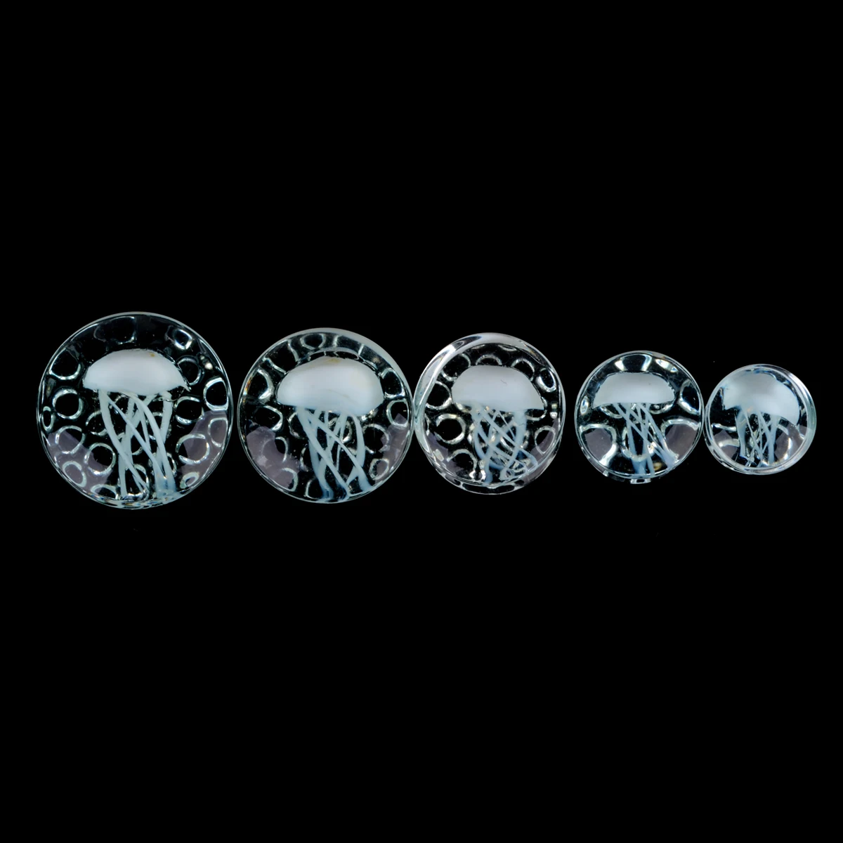 2pcs 8-16mm Green Jellyfish Grass Ear Plug Ocean Double Flared Translucent Bright Ear Gauge Expander Ear Piercing Body Jewelry