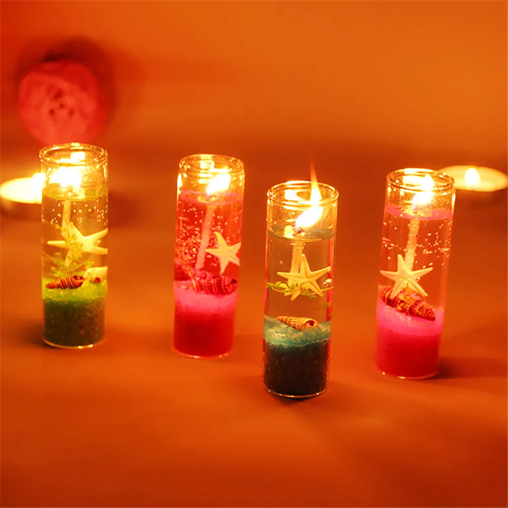 festival Decors Creative Waxes Jelly Bright Colorful Ocean Jelly Candle