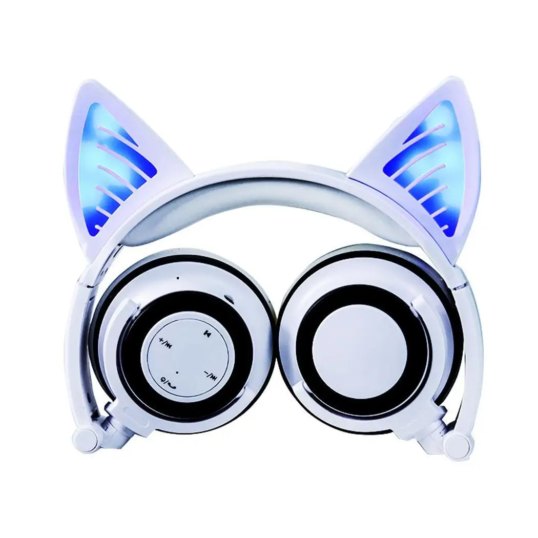 

Wireless Bluetooth Stereo Gaming Headset Cat 220mAH Ear 4.2 20-2000Hz 10m LED 2h (approx.) Foldable Headphone