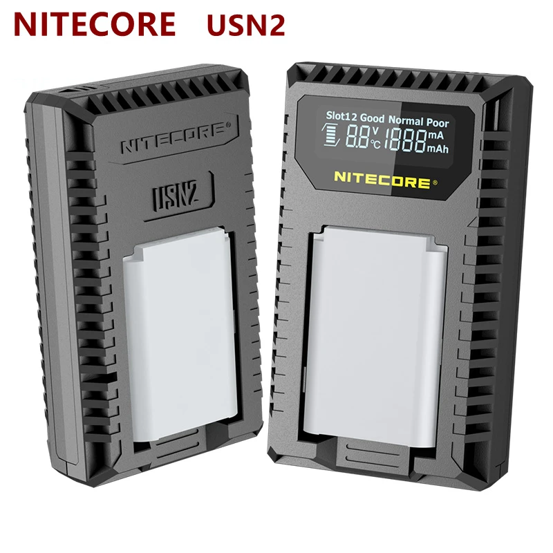 NITECORE USN2 зарядное устройство для камеры sony NP-BX1 батареи; совместимый с DSC-HX350, DSC-H400, DSC-HX400 DSC-RX100M5, DSC-RX1RM2