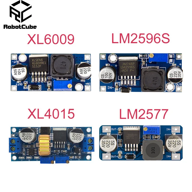

Robotcube XL4015 E1 5A DC to DC CC CV Lithium Battery Step down Charging Board Led Power Converter Lithium Charger Module