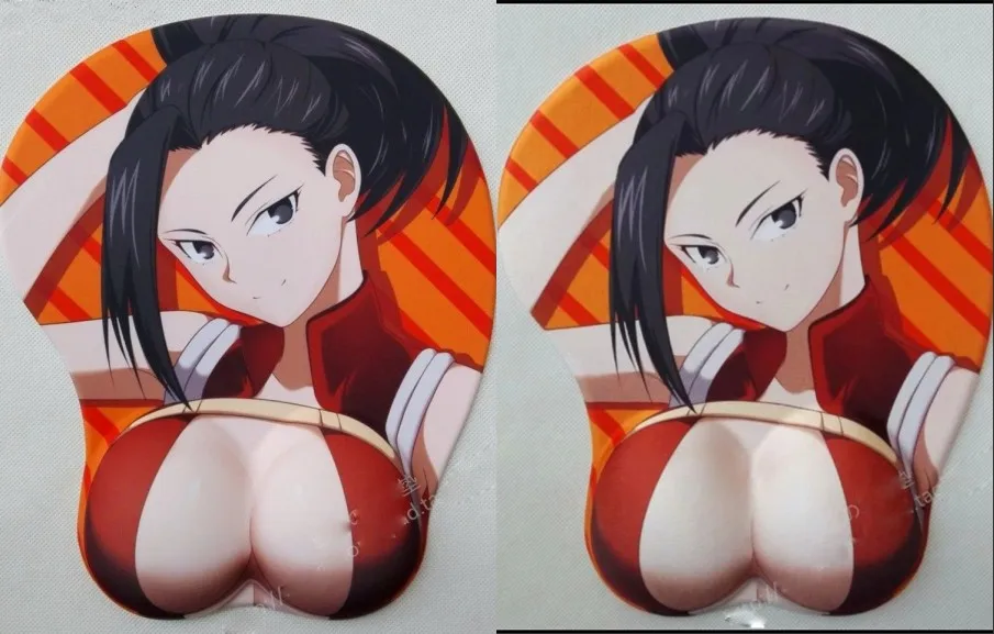 Аниме My Boku no Hero Academy yaojorozu MOMO коврик для мыши 3D грудь силиконовая повязка на запястье Хэллоуин косплей коврик для мыши Рождественский подарок