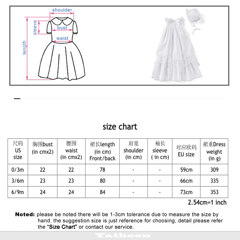 Yatheen/Newborn-9month для маленьких девочек; многослойное платье на крестины; Детские платья для особых случаев