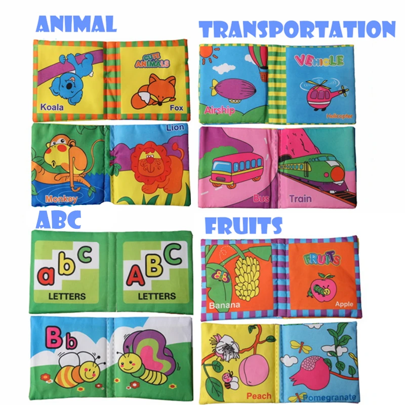 Английская литература мягкая ткань книга 0 ~ 12 месяцев Juguetes Bebe игрушки для детей обучения и образования Детские Книги Игрушки 2984