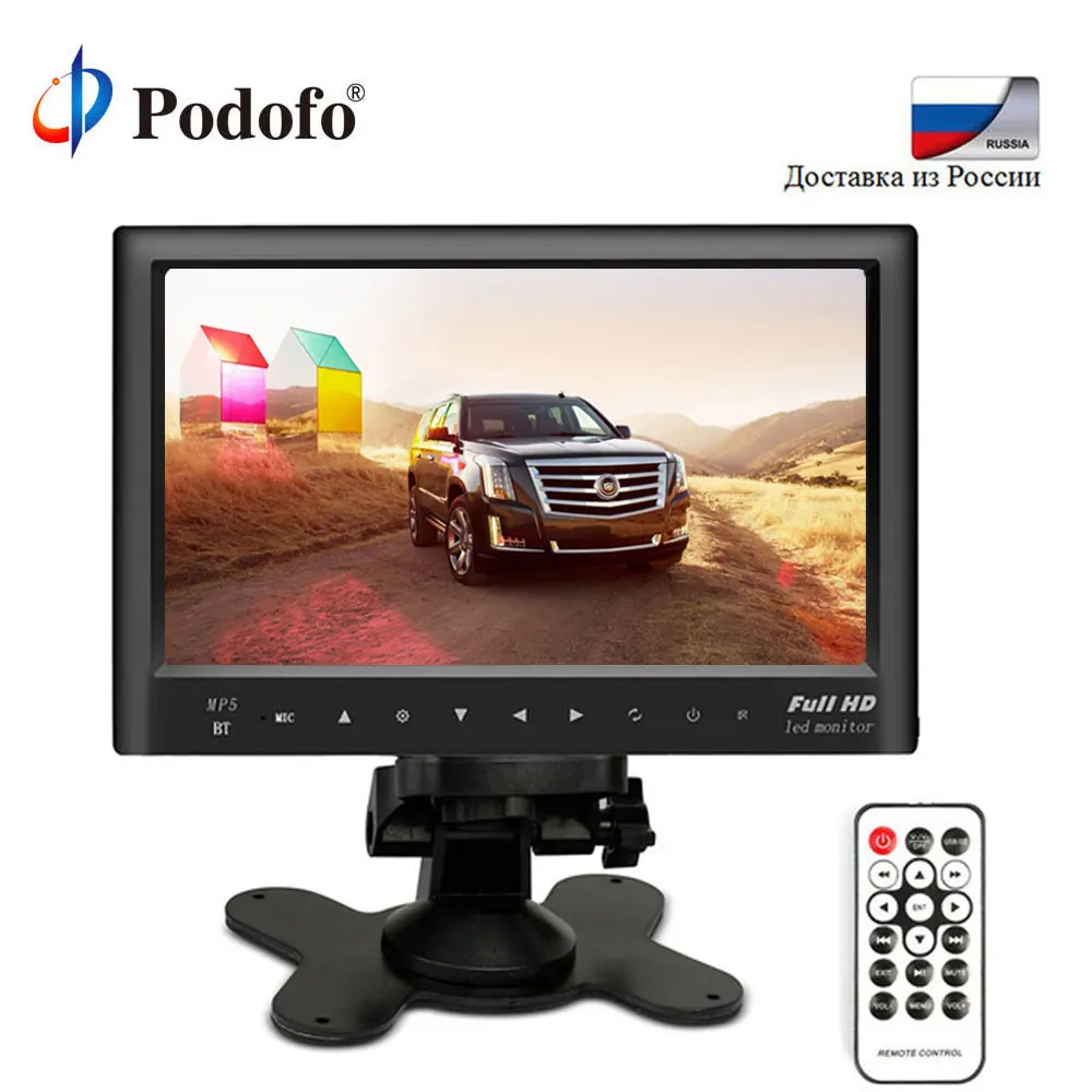 Podofo Bluetooth 7 &quotавтомобильный монитор заднего вида тонкий экран приборной панели