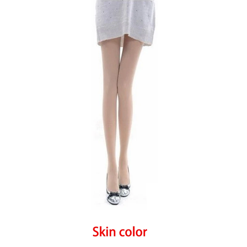 Черные(бежевые) сексуальные леггинсы женские нейлон+ спандекс новые осенние и зимние колготки 10 цветов Мода Лучшие продажи - Цвет: Skin Color