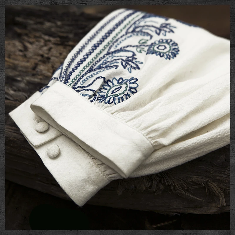 Blusa La Clásica Linterna 2017 Boho Mujeres Algodón Bordado De Casual Vendimia Bohemio Manga Camisas Camisa Nuevas Tops Blanco Estilo 7w1qH