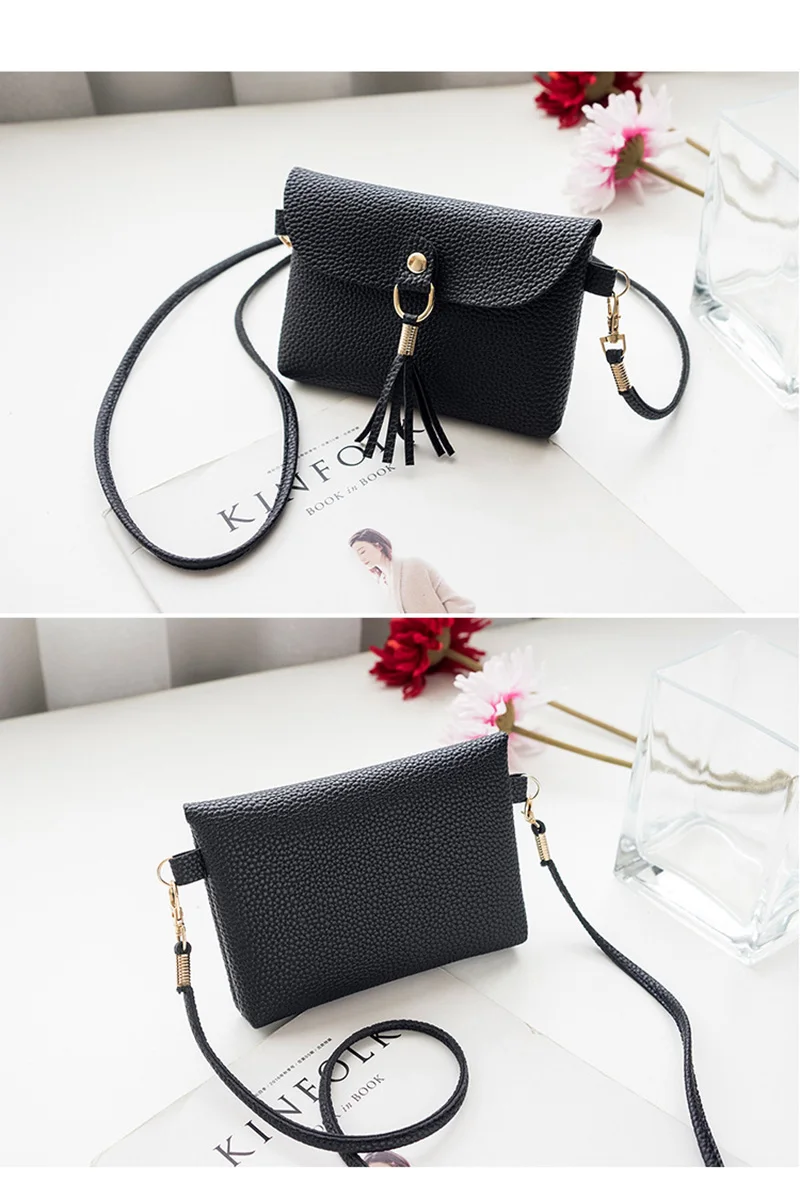 2019 Tassel Bags For Women Girls New Casual Fashion Female Bag Magnetic Buckle Ladies Shoulder Bag Mobile Phone Purse Mini Bolso (19)
