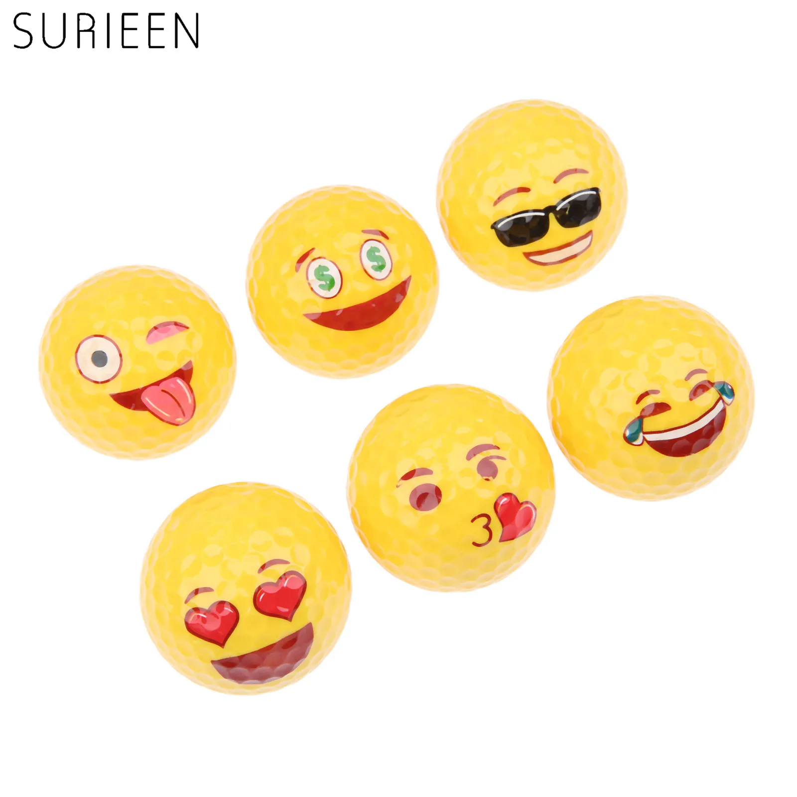 Buy SURIEEN 3Pcs Golf Balls Creative Emoji Emoticon