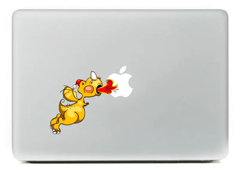 Милый маленький огненный динозавр Виниловая наклейка для сделай сам Macbook Pro / Air 11