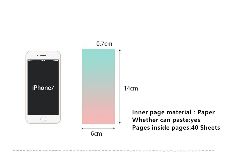 Сгущает милый kawaii градиентный цвет блокноты для записей самоклеящиеся отправить сообщение блокноты для детей подарок школа набор