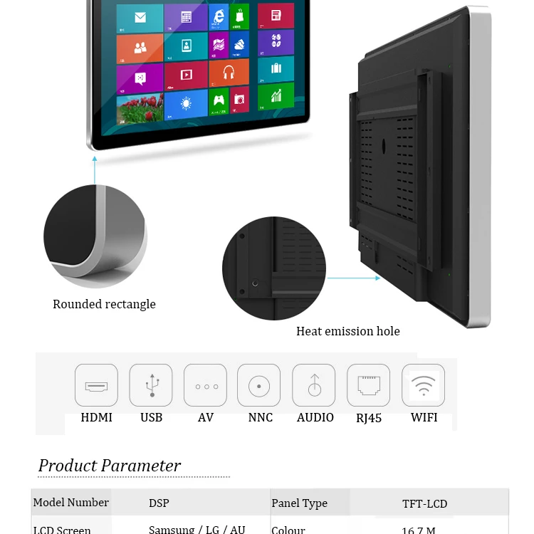 

2018 new Touch Capacitive display Screen 15-50inch panel All In One Computer PC Ultrathin Desktop Wholesale pc desktop computer