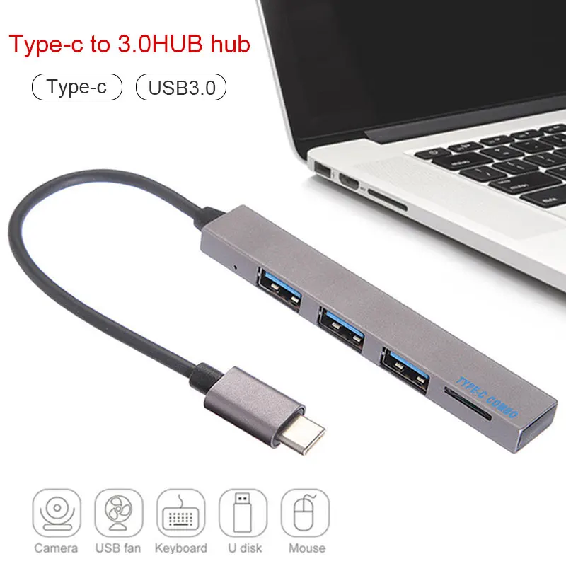 USB 3,0 USB-C адаптер USB 3,0 концентратор type-C конвертер компьютеры универсальный для нового MacBook Air Desktop