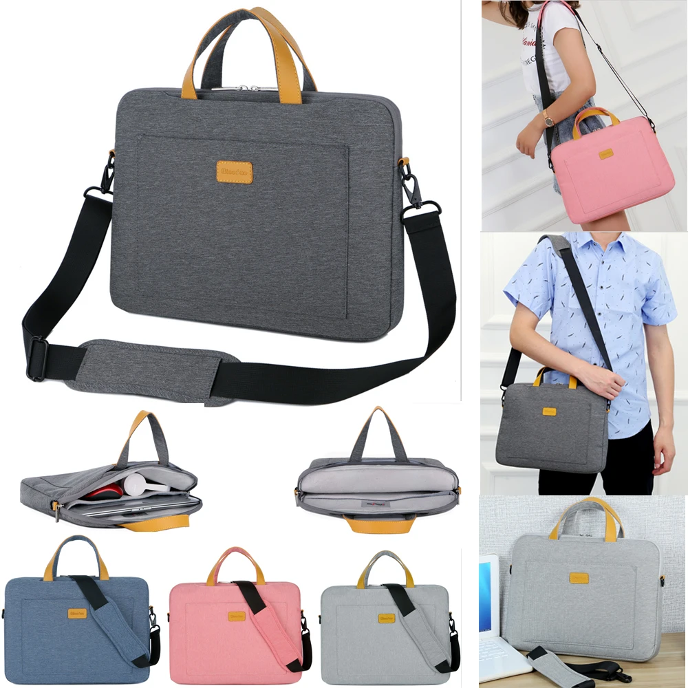 

Nylon Notebook Bag for Macbook Pro Air Acer Dell HP Asus Lenovo 13 14 Laptop Case Shoulder Bag Detachable Belt 14.1 15.6 Sleeve