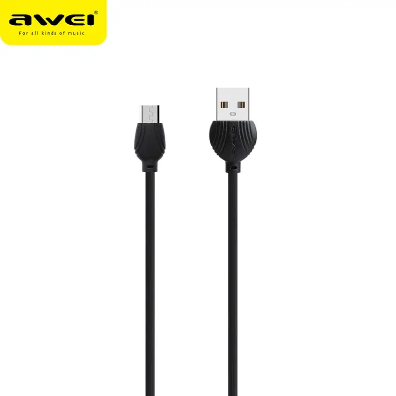 Awei الروبوت الهاتف كابل نقل بيانات 2.5A آمنة وسريعة بيانات الشحن خط سريع شحن خط ل huawei, ل xiaomi, أجهزة الروبوت