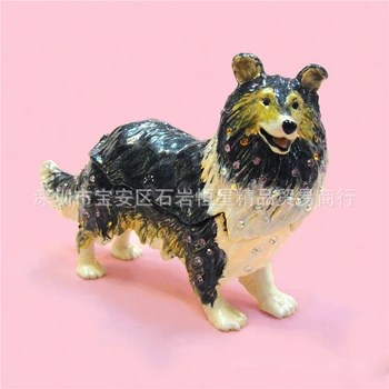 

European painting crafts, metal crafts Wolf dog fox,desktop Decoration home ornaments gift(A444)