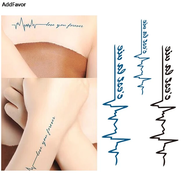 addfavor 5pcs black lightening letter waterproof temporary tattoos body of letter