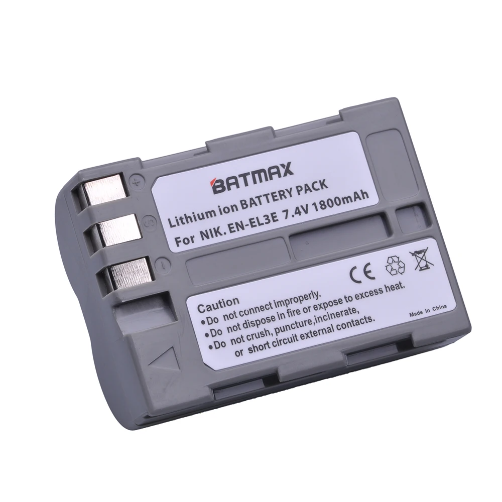 Аккумулятор литиевый и зарядное устройство USB для Nikon ENEL3e D300S D300 D100 D200 D700 D70S D80 D90