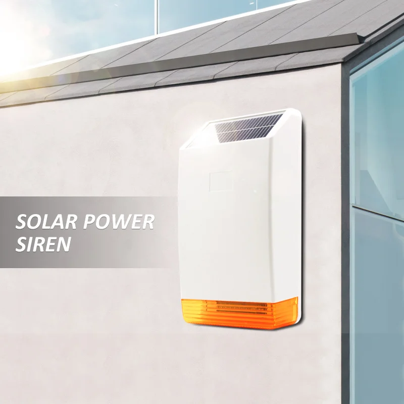 MD-326R Solar Powered Outdoor Wireless Sound and Flash Siren w rechargeable Battery for GSM PSTN Home Alarm System