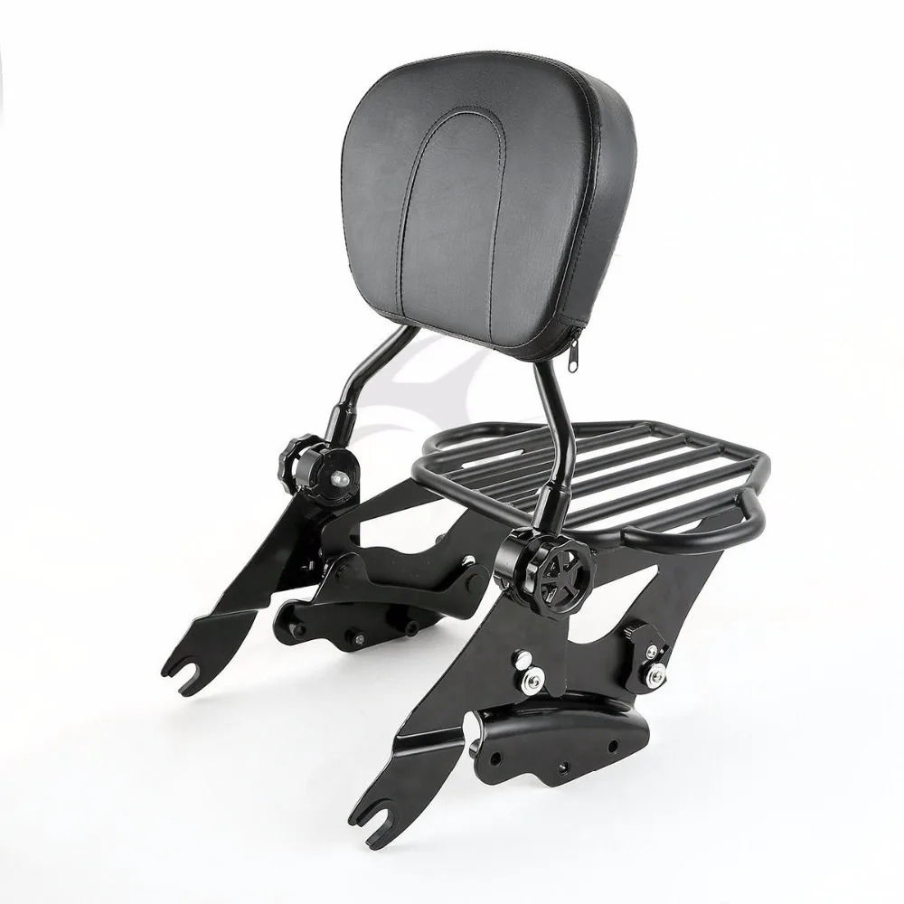 Motorcycle Sissy Bar+Backrest Pad Rack+4 Point Docking Kit For Harley Touring Road King Electra Glide Street Glide CVO 2009-2013 Motorcycle Sissy Bar+Backrest Pad Rack+4 Point Docking Kit For Harley Touring Road King Electra Glide Street Glide CVO 2009-2013
