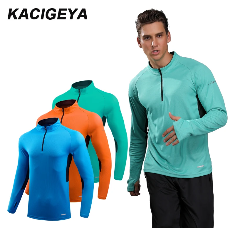 Sport Coat Man Long Sleeve Running Shirts Outdoor Training jacket Tee Gym Sportswear Soccer Jersey Thin Autumn Top Riding Men 