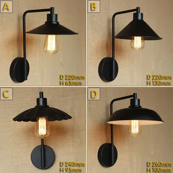 

Loft retro restaurant bar lamp modern minimalist industrial warehouse balcony aisle entrance iron decorative wall lamp