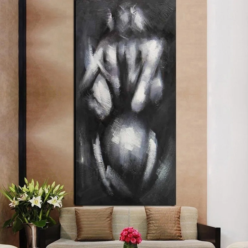 

3D Sexy Nude WomenBackside Portrait Abstract Oil Painting Make Love Handmade on Canvas Home Decor Picture Unframed Dropshipping