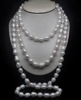 

HOT HUGE AAA 11-13MM NATURAL SOUTH SEA WHITE PEARL NECKLACE 50"