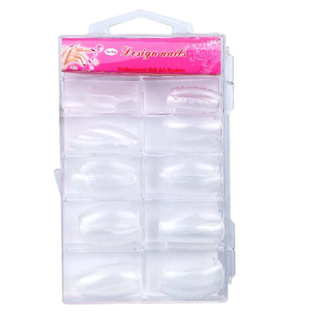 

Transparent Fake Nail With Scale False Nail Model Forms Acrylic Nail Art System Forms Full Cover Polygel UV Gel Manicure